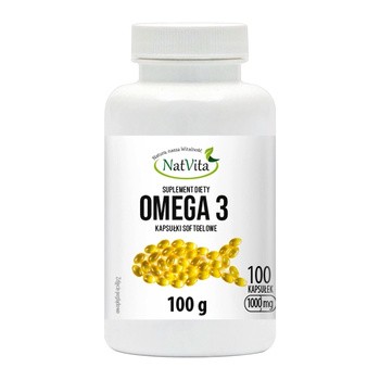 NatVita, Omega 3 1000 mg, kapsułki softgel, 100 szt.