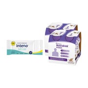 Zestaw 2x Nutridrink Protein, smak mokka, płyn, 4 x 125 ml + INTENO Soft Care, chusteczki pielęgnacyjne, 10 szt.