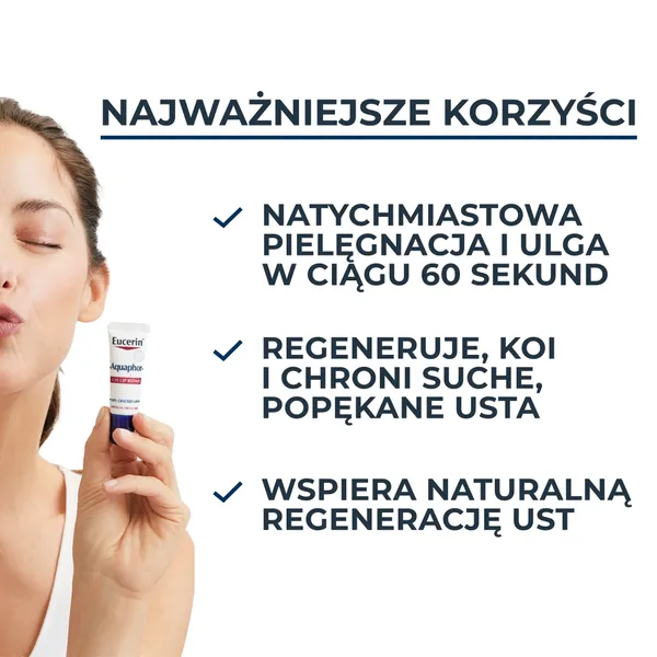 Помада для губ Eucerin Aquaphor SOS Lip Repair, защитная, для сухих губ, 10 мл — фото 2