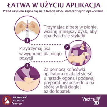 Vectra 3D Roztwór dla psów 25–40 kg, ochrona przed pasożytami, pipety, 3 szt.