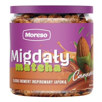 Moreso, migdały w karmelu z matchą, 130 g