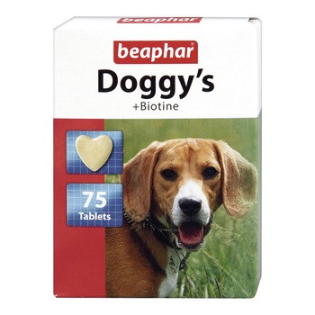 Beaphar Doggy`s + Biotine, tabletki witaminowe dla psów, 75 szt.