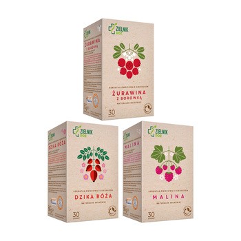 Zestaw Zielnik DOZ Malina + Żurawina + Dzika Róża