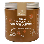 Deseo, krem czekolada & orzechy laskowe, bez dodatku cukru, 200 g