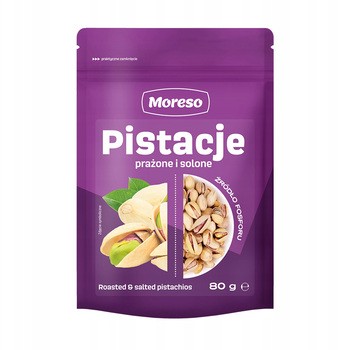 Moreso, pistacje prażone i solone, 80 g