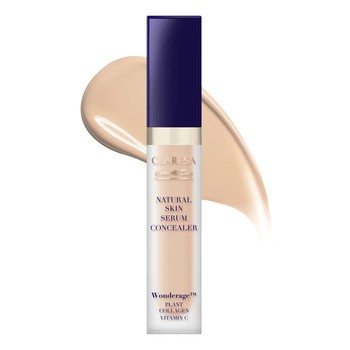 Claresa Natural Skin Tinted Serum Concealer, korektor-serum z naturalnym wykończeniem, 1W Light Warm, 7 ml