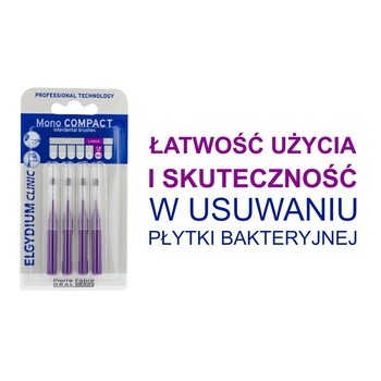 Elgydium Clinic Mono Compact 5, szczoteczka międzyzębowa, 4 szt.