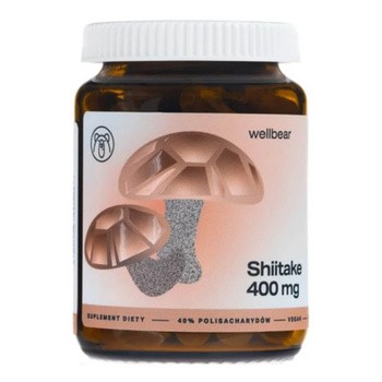 Wellbear Shiitake (Twardnik japoński) 400 mg, kapsułki, 60 szt.