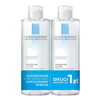 Zestaw Promocyjny La Roche-Posay, woda micelarna, Ultra, skóra reaktywna, 400 ml x 2 szt., DRUGI PRODUKT ZA 1 ZŁ