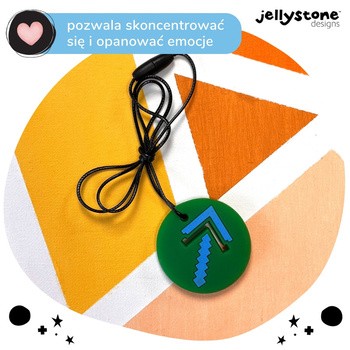Jellystone Designs, wisiorek antystresowy Strzałka, zielony, 1 szt.