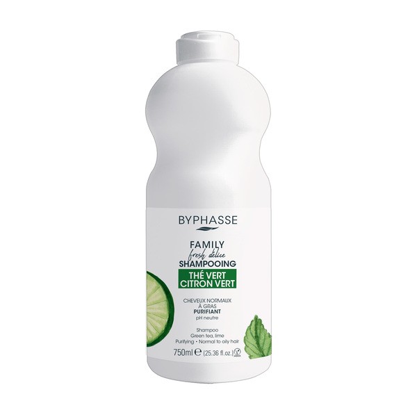 Byphasse Byphasse Family Fresh Delice, szampon do włosów normalnych i tłustych, zielona herbata i limonka, 750 ml — Inhaltsstoffe und Bewertung