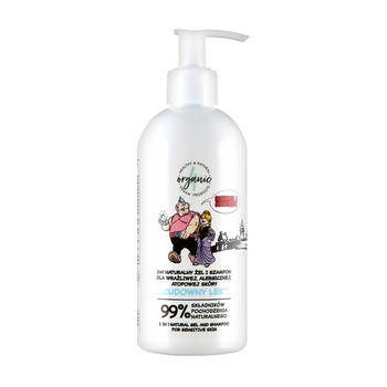 4Organic, 2w1 Naturalny żel i szampon dla wrażliwej, alergicznej, atopowej skóry, Kajko i Kokosz, 300 ml
