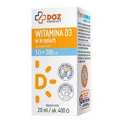 DOZ PRODUCT Witamina D3 w kroplach, krople, 20 ml