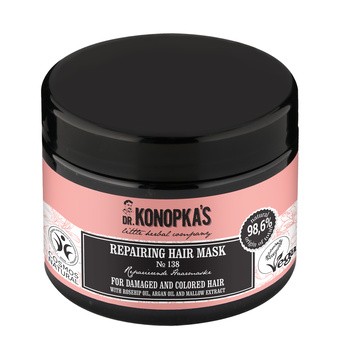 Dr.Konopka's Nº138, maska regenerująca do włosów zniszczonych i farbowanych, 300 ml