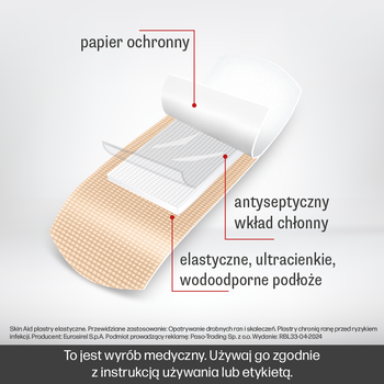 Skin Aid, zestaw plastrów elastycznych, 12 szt.