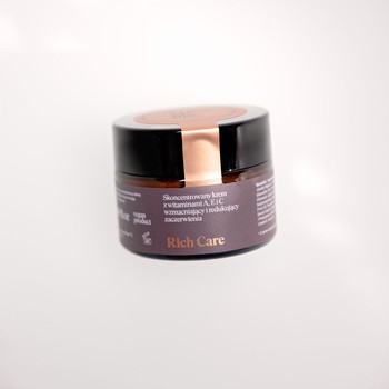 Make Me Bio, Rich Care, Skoncentrowany krem z witaminami A, E i C wzmacniający i redukujący zaczerwienienia, 50 ml