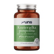 Uns Kozieradka pospolita + Bioperine, kapsułki, 60 szt.