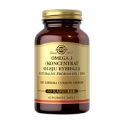 Solgar Omega- 3 (koncentrat oleju rybiego) Naturalne źródło EPA i DHA, kapsułki, 60 szt.
