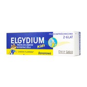 alt Elgydium Kids, pasta do zębów, przeciwpróchnicowa, bananowa, 2-6 lat, 50 ml