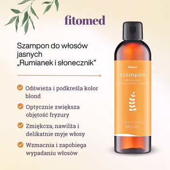 Fitomed, szampon do włosów jasnych z rumiankiem i słonecznikiem, 250 g