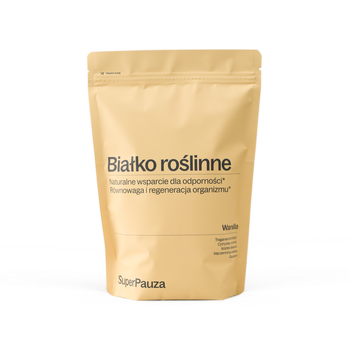 SuperPauza Białko roślinne Super regeneracja, proszek, smak waniliowy, 750 g