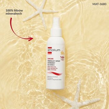 Emolium Suncare, mineralny spray ochronny, SPF 50+, 100 ml