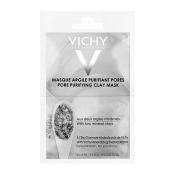 Vichy Masque Argile Purifiant Pores, maseczka oczyszczająca z glinką, 6 ml x 2 saszetki