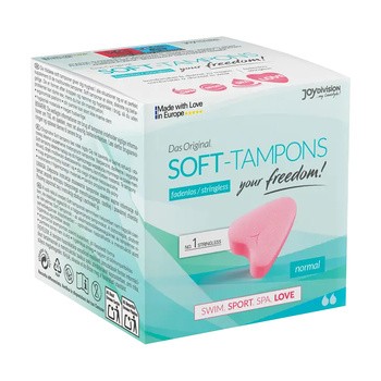 JoyDivision Soft Tampons Normal, tampony bez sznurka, 3 szt.