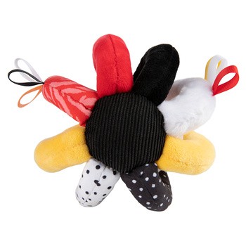 Canpol Babies, sensoryczna piłka z grzechotką i piszczkiem BabiesBoo, 1 szt.