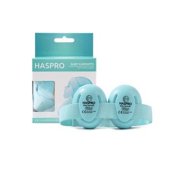 Haspro Baby Earmuffs, nauszniki ochronne dla niemowląt i małych dzieci, zielone, 1 szt.