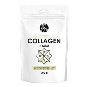 Diet-Food, Kolagen wołowy + MSM, proszek, 200 g