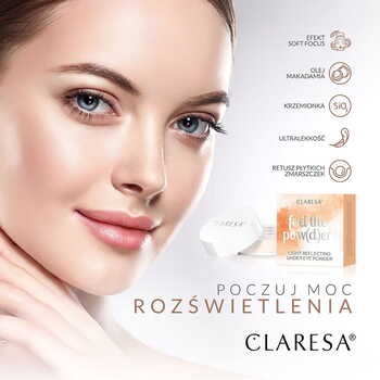 Claresa Feel The Pow(d)er!, puder pod oczy, 02 Beige, 6 g
