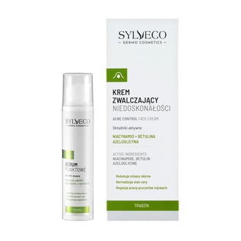 Zestaw Sylveco Dermo Trądzik, krem zwalczający niedoskonałości, 50 ml + serum punktowe na niedoskonałości, 15 ml