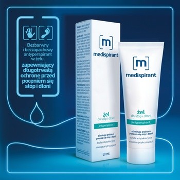 Medispirant, żel do stóp i dłoni antyperspirant, 50 ml
