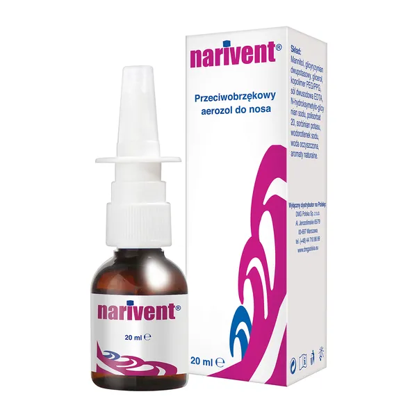 Narivent aerozol do nosa przeciwobrzękowy i przeciwzapalny 20 ml - Narivent