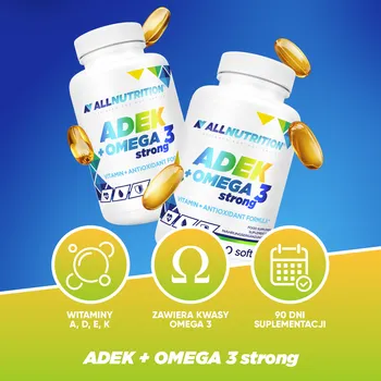 Allnutrition ADEK + Omega 3 Strong, kapsułki, 90 szt.