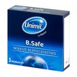 Unimil B.Safe, prezerwatywy lateksowe, 3 szt.