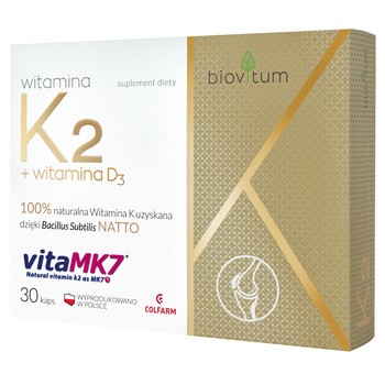 Biovitum Witamina K2 + D3, kapsułki, 30 szt.