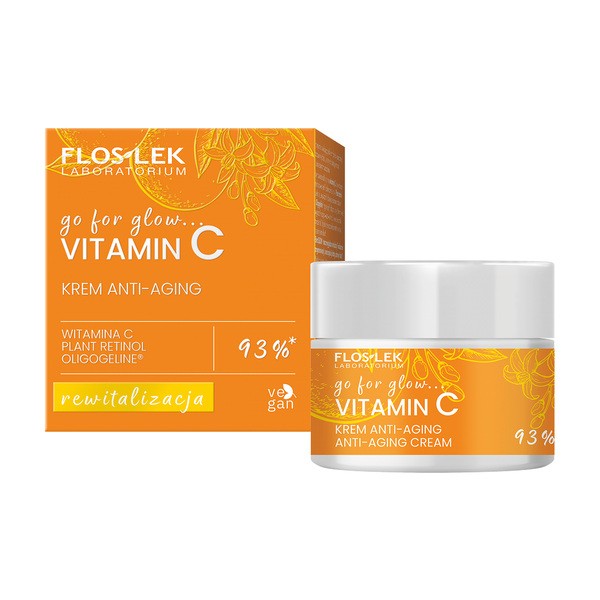 FlosLek Laboratorium Flos-Lek Go For Glow Vitamin C, krem anti-aging na dzień i na noc, 50 ml