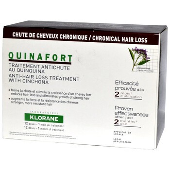 Klorane Quinafort, kuracja przeciw wypadaniu włosów dla mężczyzn, 5 ml x 12 szt.