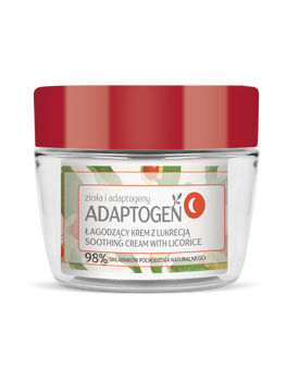 Flos-Lek Adaptogen, Łagodzący krem z lukrecją na noc, refill, 50 ml