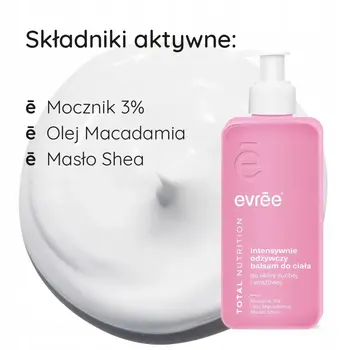 Evree Total Nutrition, balsam intensywnie odżywiający dla skóry suchej i wrażliwej, 300 ml