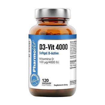 Pharmovit, D3-Vit 4000 Softgel D-Active, kapsułki, 120 szt.