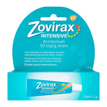 Zovirax Intensive, 50 mg / g, krem, 2 g