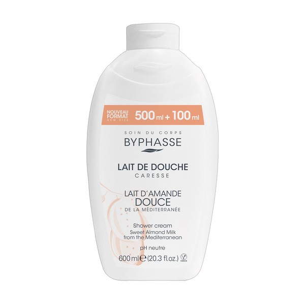Byphasse Byphasse Caresse, krem pod prysznic z olejem ze słodkich migdałów, 600 ml — Inhaltsstoffe und Bewertung