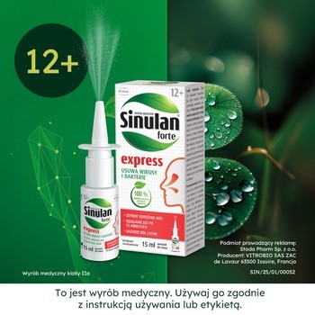 Sinulan Express Forte, aerozol do nosa, 15 ml