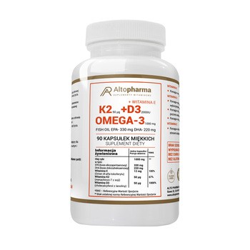 Alto Pharma Witamina K2 + D3 + Omega-3, kapsułki miękkie, 90 szt.