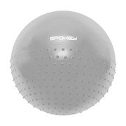 Spokey HALF FIT, piłka gimnastyczna z częścią do masażu, szara, średnica 65 cm, 1 szt.