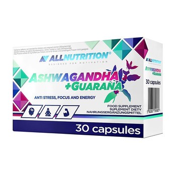 Allnutrition Ashwagandha+guarana, kapsułki, 30 szt.