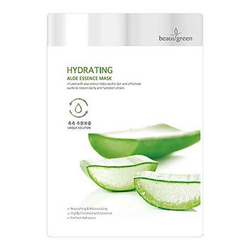 Beauugreen, Nawilżająca maska na twarz, Aloes, 23 g
